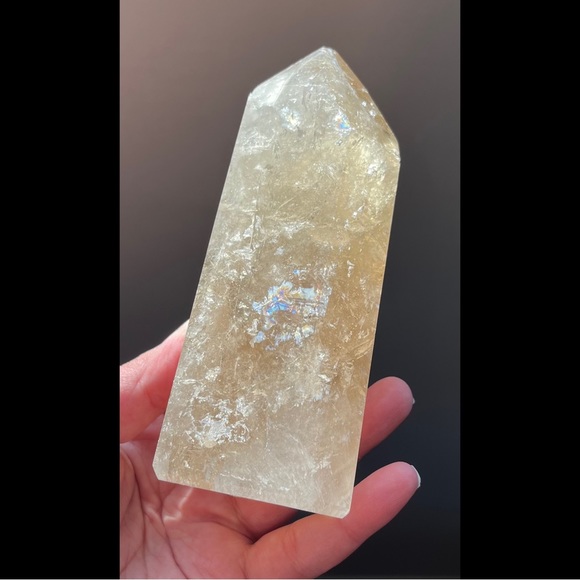 (GIFTED)🌜🌟 OOAK Moon & Star Champagne Brazilian Citrine Tower - Picture 13 of 14